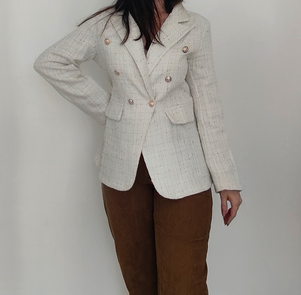Blazer tweed doppio petto